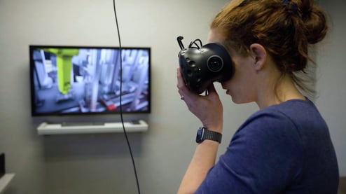 Engineer Using Virtual Reality System